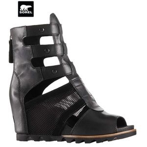 Sorel Joanie Gladiator Sandal Black Leather